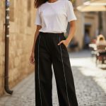 TAŞLI SİYAH PANTOLON