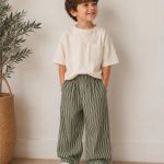 YEŞİL ÇİZGİLİ BALON PANTOLON