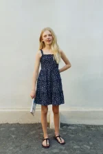 LACİVERT ELBİSE - Görsel 2